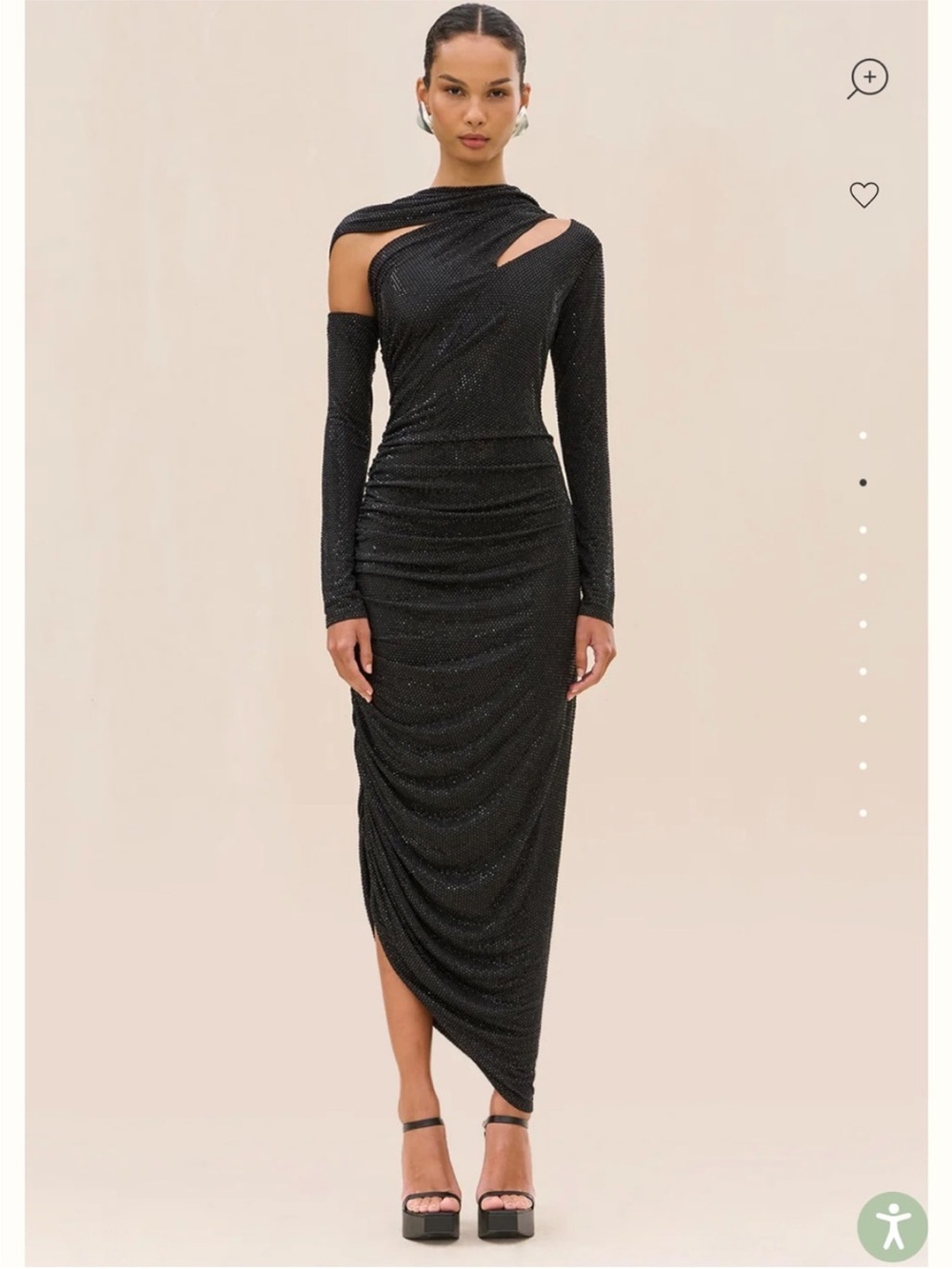 Cult Gaia Kumasi dress featuring an asymmetric neckline size small